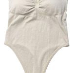 No Boundaries NWT  Seamless V-Neck Bodysuit Tan XS Photo 0