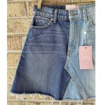 Revice Denim NWT Revice Coast To Coast 2 Tone Mini Denim Jean Skirt 26 Distressed Photo 3