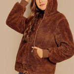 Cider Brown Fluffy Hoodie  Photo 0