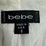 Bebe  Women's Blazer‎ Cream/Ivory Striped Colored Blazer [Size 6] Made in USA Photo 1