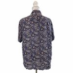 Denim & Flower XL  Button Down Shirt Paisley Print Artsy Summer Work Office Photo 3
