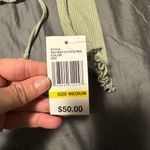 Wallflower Green Ribbed Tie Front Crop Blouse Size M Photo 3