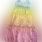 Cami NYC NWOT  Adrienne Rainbow Tiered Silk Dress size small Photo 3