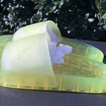 Karl Lagerfeld  Twila Sandals Zest Neon Yellow Women's Size 5 New With Box Photo 3