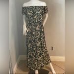 Elegant Green and Cream Maxi Dress Size L Photo 3