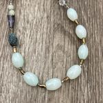 Beaded long necklace moonstones multicolor bohemian boho gypsy fairy Blue Photo 2