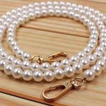 Pearl Bag extender 39" Pearls measure 100 cm White Photo 0