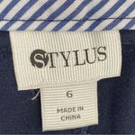 Stylus Mid Rise Twill Chino Shorts Navy Blue 6 Blue Photo 3