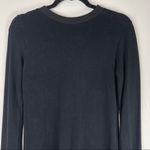 Ermanna Designer Knit Long Sleeve Dress Mother of Pearl Button Back Sz Small Black Photo 2