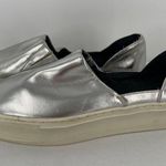Rebecca Minkoff  Silver Leather Flats Size 7.5 Photo 4