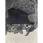 Iz Byer  Women's Skirt Crochet Hem Solid Black Size XS Lined Pull On Photo 6