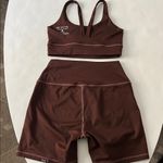 Set Active 2 PIECE Matching Set - LUXFORM SPORTS BRA & LEGGINGS in Cocoa Brown S Photo 2