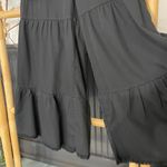 BILLY T Fancy Pants Wide Leg Tiered Black Cotton Blend Pull On Photo 5