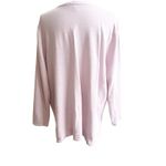 J. Jill Organic Cotton Henley Neck Sweater Pink Size XL Relaxed Beachy Casual Photo 1
