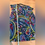 Jude Connally Ella mini shift dress blue red green paisley size small Photo 4