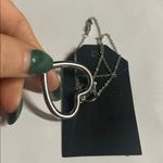 Swavorski Large Silver Heart Pendant Necklace Swarovski Crystal Photo 3