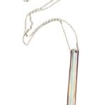 Stainless Steel Cylinder Pendant Necklace Mindful Breathing Anti Anxiety Vaping Silver Photo 2