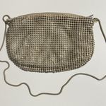 Vintage Chainmail Purse Evening Bag Shoulder Chain Strap Taupe Retro Party Photo 0