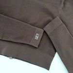 Set Active Ribbed Long Sleeve Crop with Double Zipper in Color Pepper & Size XS Photo 3