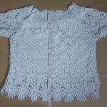 Handmade  Vintage White Floral Lace Shirt XS Cottagecore Fairycore Tomatogirl Photo 5