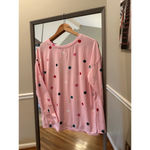 Joypun Pink Festive Long Sleeve Shirt Women's M Size M Photo 2