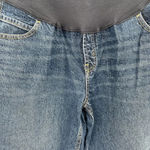 Old Navy Maternity Full Panel Wide-Leg Jeans Dark Wash Size 16 Short Photo 2