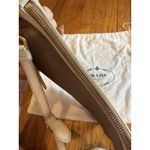 Prada Vintage Logo Jacquard Shoulder Bag Crossbody Womens Beige Italy BT0706 Photo 13