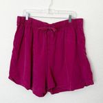 [Papinelle] Pink Tencel Elastic Waist Cuffed Amelie Boxer Short Pajamas Size XL Photo 2