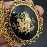 Vintage Unsigned Victorian Revival Cherubs Gemini Zodiac Cameo Pendant Necklace Gold Photo 10