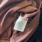 No Comment Brown Fitted Long Sleeve Button Down Shirt SZ S 1/4 Button Y2K Petite Tee Photo 11