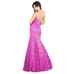 Jovani Pink Lace Dress Strapless Mermaid Sweetheart Gown Prom Formal Gala 6 NWT Photo 15