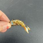 Chinese 2" Cloisonne Black Enamel Gold Fill Articulated Koi Fish Pendant Charm Photo 4