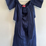 Catherine Malandrino  Blue SLEEVELESS LINED DRESS BUTTONS GATHERING‎ 2 XS Photo 0