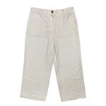 Ann Taylor The Seamed Straight Crop Pant Beige Stripe Sz 14 High Rise Office Photo 2