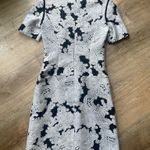 Derek Lam  Embroidered Sheath Dress | Size 2 | Black & White Wool-Silk Blend Photo 4