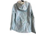 Reebok NWT Women's Light Blue Tie Dye Print Full Zip Hooded Jacket Zip Pockets Photo 8