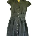 Free People  Chester Washed-Black Peplum A-Line Mini Dress XS Photo 1