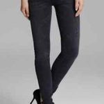 Vince Dylan Black Low Rise Stripe Jeans 26 Black Stripe Skinny Leg Photo 6