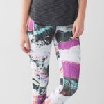Lululemon | Women's Multicolor Abstract Print Speed Tight Athletic Leggings, 8 Photo 0