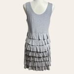 Soft Surroundings ruffle tiered tank dress gray Heather Women’s Size Small Photo 10