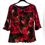 Lexi & Tasch Vintage Mesh Floral Top 90s Y2K Whimsigoth Boho Grunge Size M Black Size M Photo 4