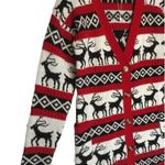 Merry Christmas Womens Size Small Cardigan Knit Sweater Holiday Long Sleeve Red Photo 2