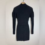 Vintage 1990’s Azzedine Alaïa Designer Black Wool Honeycomb Knit Mini Dress XS Photo 12