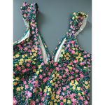 Kona Sol  swim suit womens siz L flower print one piece ruffles Photo 3