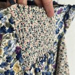 Humming Floral Vine Strap Dress Fairy Cottage Milkmaid Feminine Fae Earthy Blue Size M Photo 6