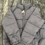 Pretty Little Thing Slate Grey Soft Touch Nylon Padded Panel Longline Slate by  Photo 0