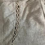Bongo Juniors Gray Short Sleeve T-Shirt Size Medium Crochet Shoulder Design Photo 2
