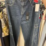 Wild Fable Women’s Blue Denim Marble Pattern Mini Skirt Stretchy Y2K 90’s Sz 12 Photo 1