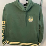 Milwaukee Bucks women’s mock turtle neck sweatshirt size‎ large Green Photo 0