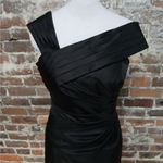 Mori Lee Womens Dress Size 8 Black One Shoulder Cocktail Party Wedding Guest Photo 2